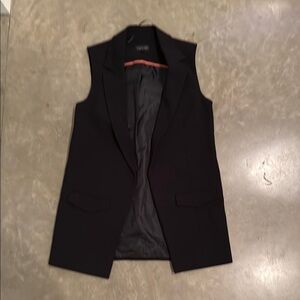TopShop Black Sleeveless Blazer Vest